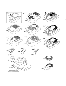 Blower Housing Diagram and Parts List for 123K02-0478-E1  Briggs and Stratton Engine